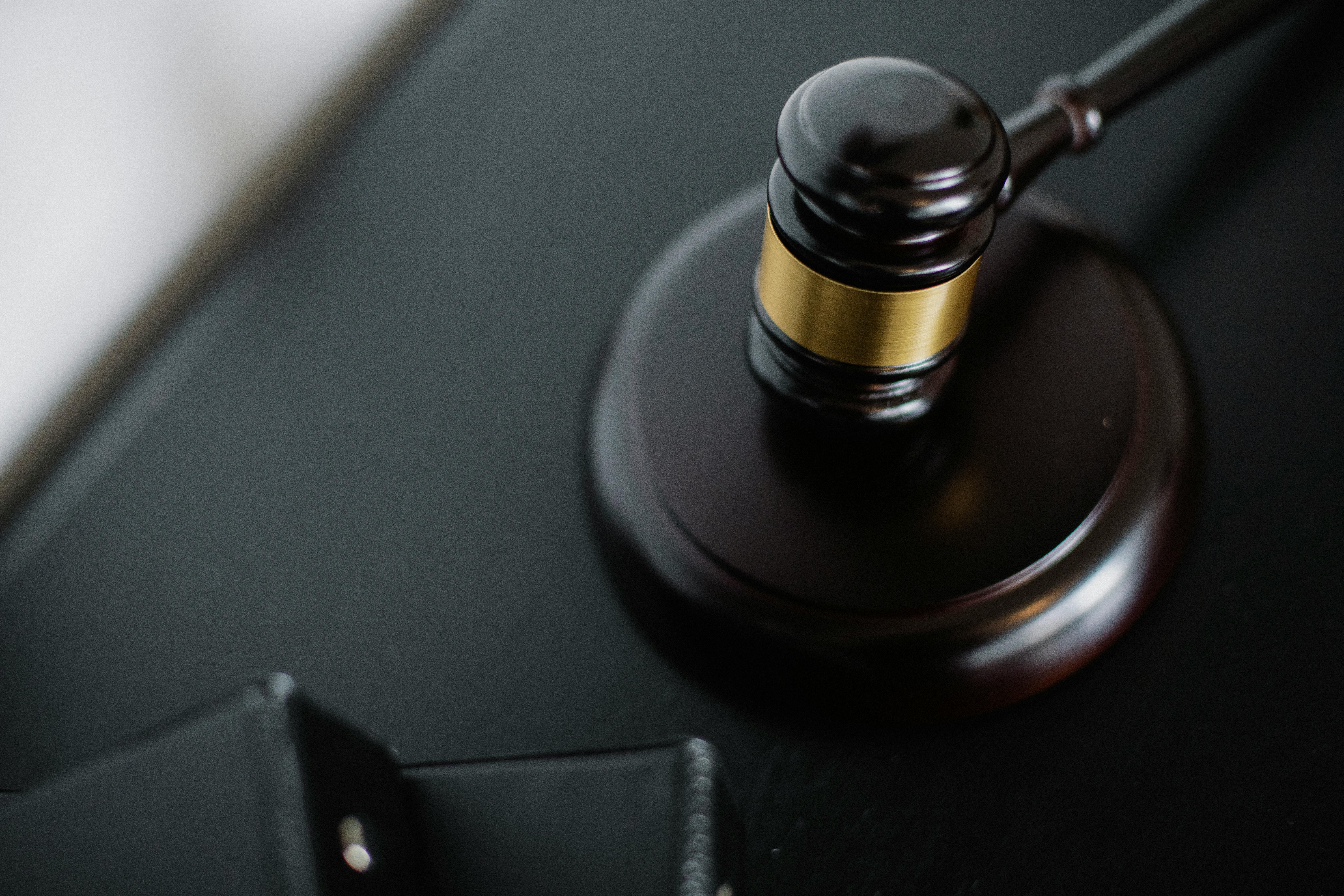a black gavel